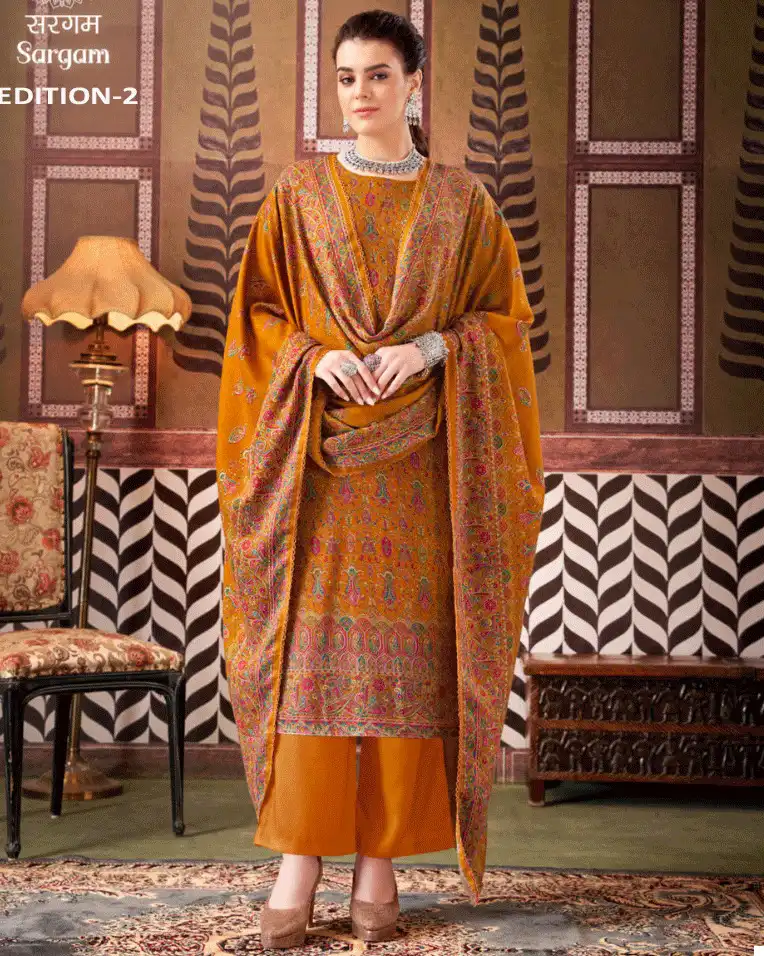 Harshit Fashion Sargam Premium Finest Pashmina Wholesale Winter Suits Catalog — Wholesale Salwar Suits, MPA wholesale from Surat — view 1