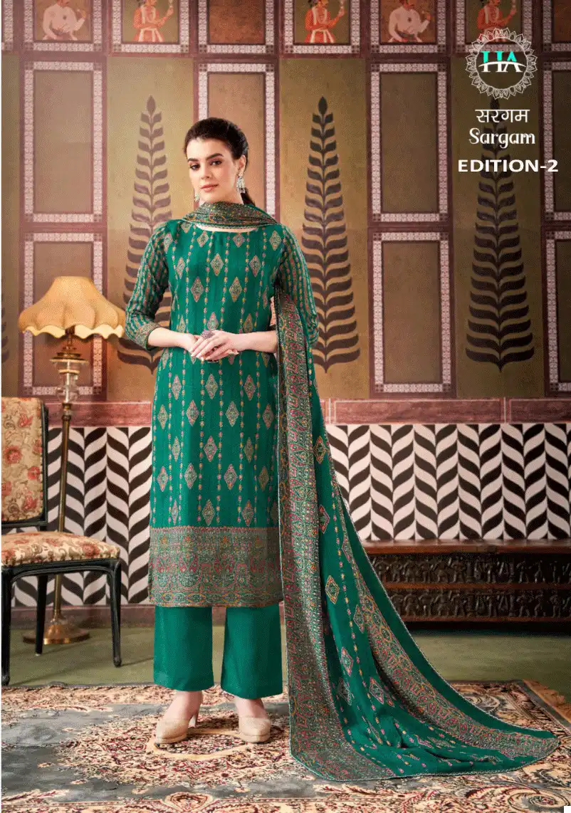 Harshit Fashion Sargam Premium Finest Pashmina Wholesale Winter Suits Catalog — Wholesale Salwar Suits, MPA wholesale from Surat - Gallery Image 3