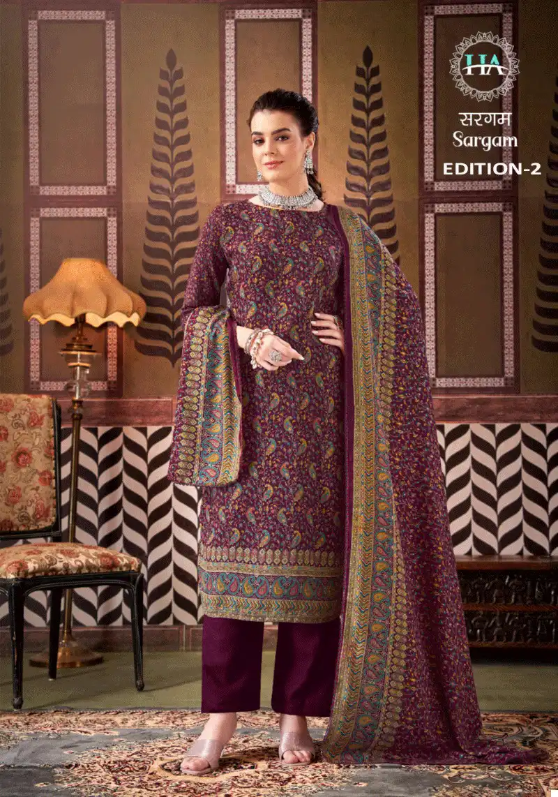 Harshit Fashion Sargam Premium Finest Pashmina Wholesale Winter Suits Catalog — Wholesale Salwar Suits, MPA wholesale from Surat - Gallery Image 4