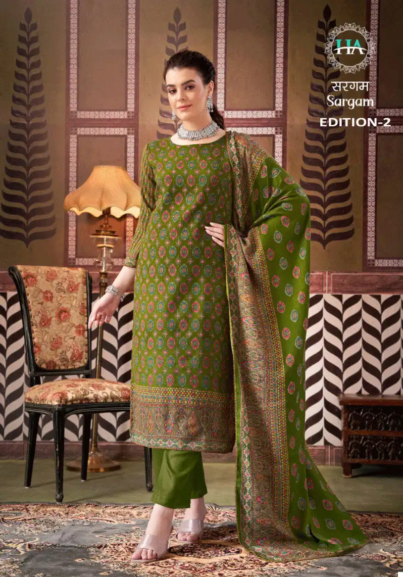 Harshit Fashion Sargam Premium Finest Pashmina Wholesale Winter Suits Catalog — Wholesale Salwar Suits, MPA wholesale from Surat - Gallery Image 5