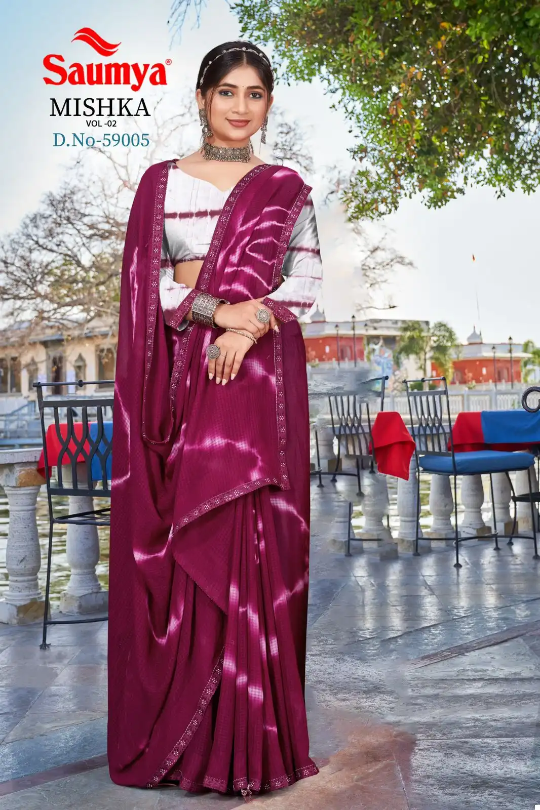 Saumya Mishka Vol-2 Nykaa Checks Pattern Wholesale Saree Catalog — Wholesale Sarees, MPA wholesale from Surat - Gallery Image 5