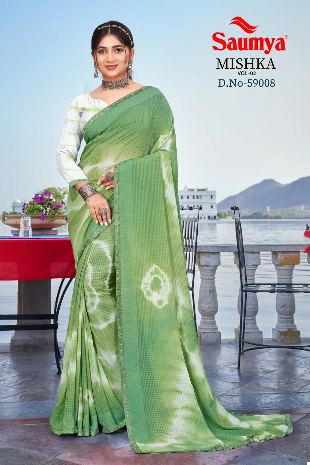 Saumya Mishka Vol-2 Nykaa Checks Pattern Wholesale Saree Catalog — Wholesale Sarees, MPA wholesale from Surat — view 8