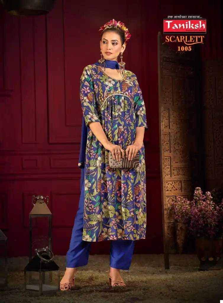 Taniksh Scarlett Vol 1 Rayon Wholesale Readymade Suits Catalog — Wholesale Salwar Suits, MPA wholesale from Surat - Gallery Image 6