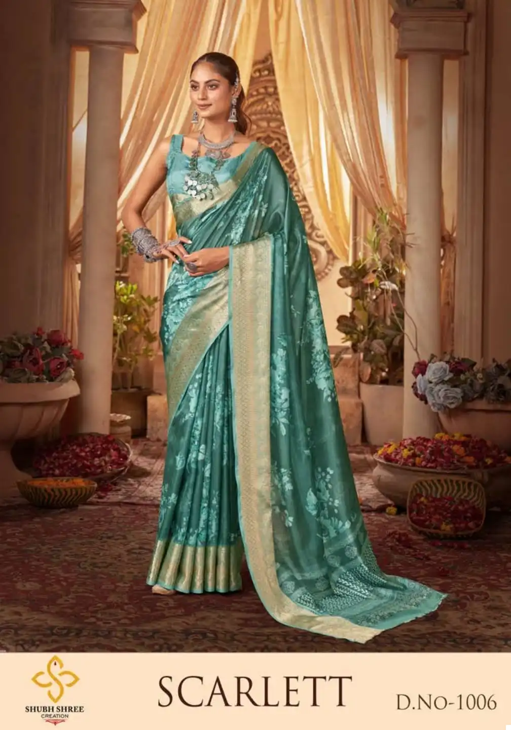 Shubh Shree Scarlett P*P Velvet Tusser Silk Wholesale Saree Catalog — Wholesale Sarees, MPA wholesale from Surat - Gallery Image 7