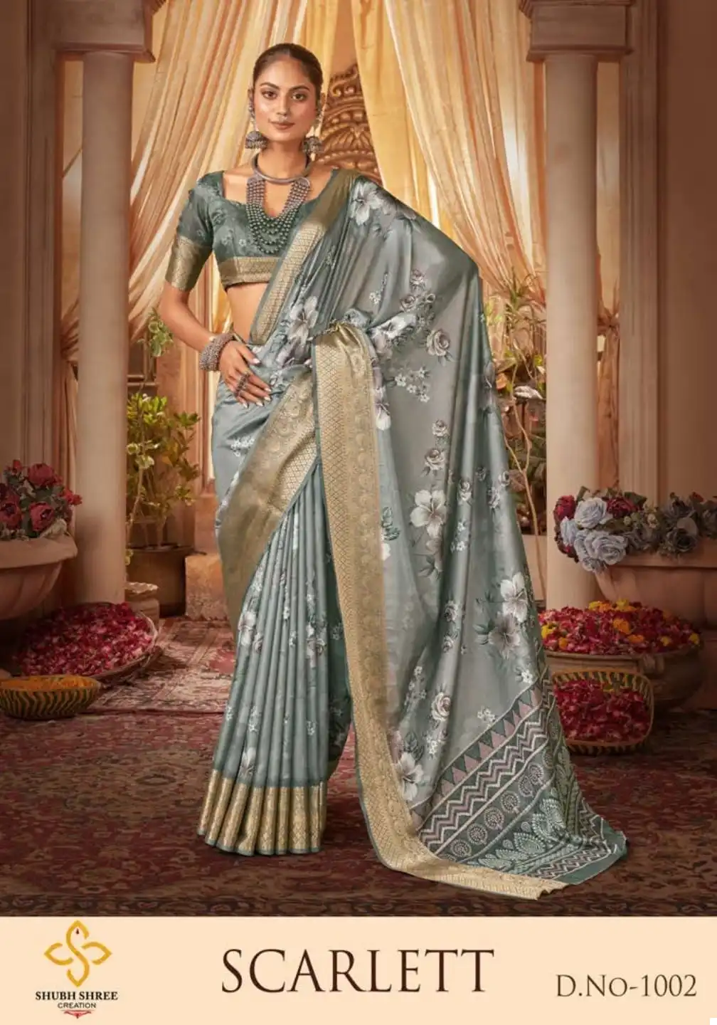 Shubh Shree Scarlett P*P Velvet Tusser Silk Wholesale Saree Catalog — Wholesale Sarees, MPA wholesale from Surat - Gallery Image 8