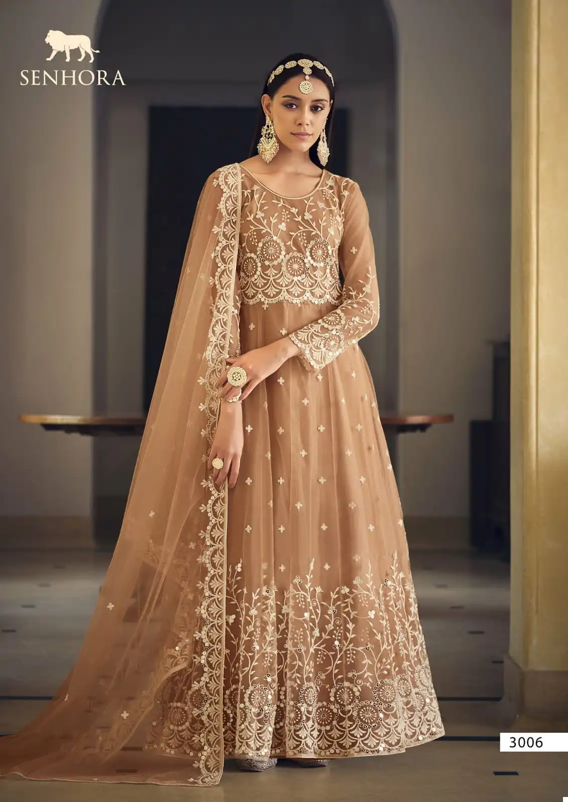 Senhora Sarika Butterfly Net Wholesale Anarkali Designer Suits Catalog — Wholesale Salwar Suits, MPA wholesale from Surat - Gallery Image 2