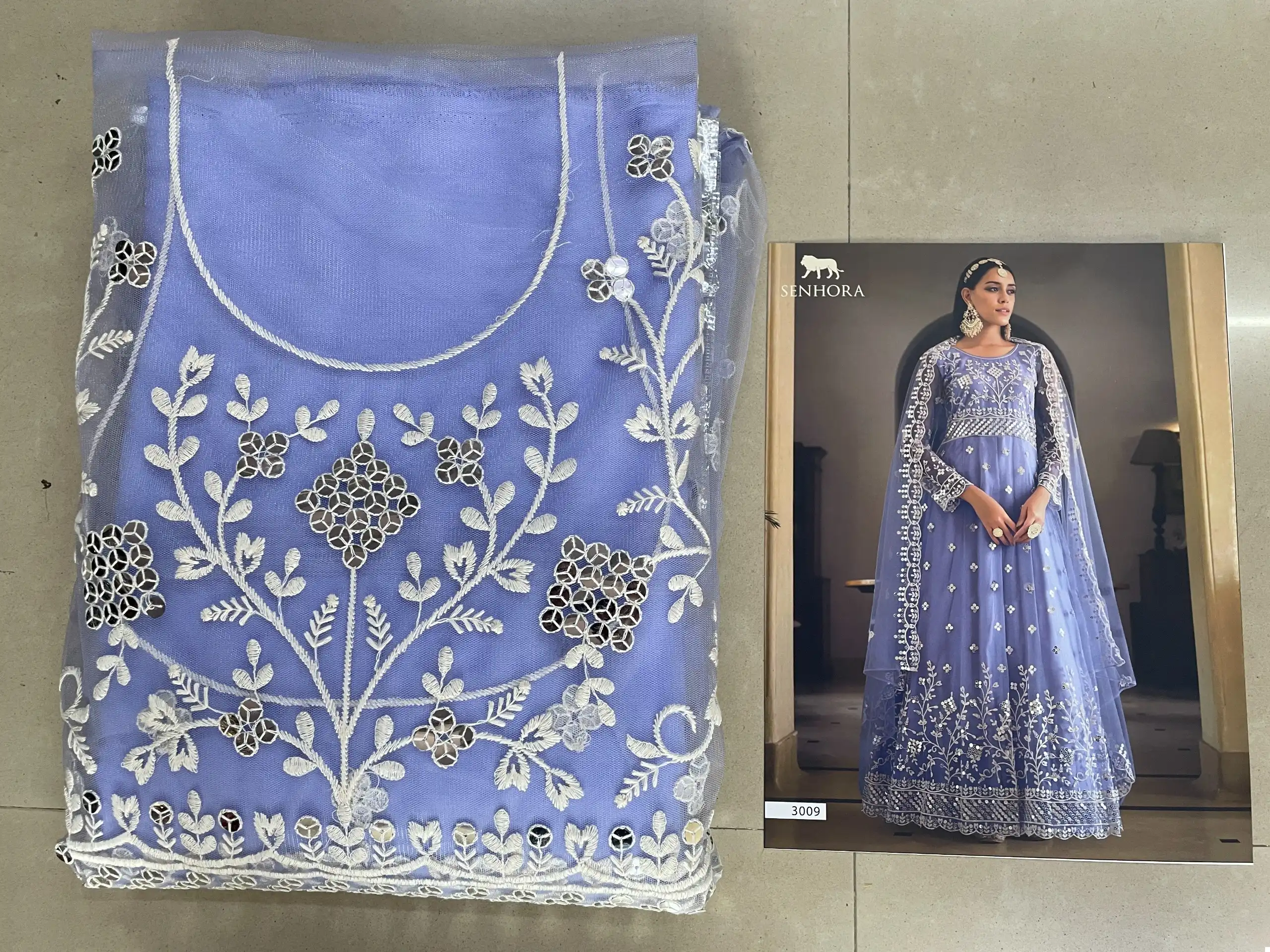 Senhora Sarika Butterfly Net Wholesale Anarkali Designer Suits Catalog — Wholesale Salwar Suits, MPA wholesale from Surat - Gallery Image 6