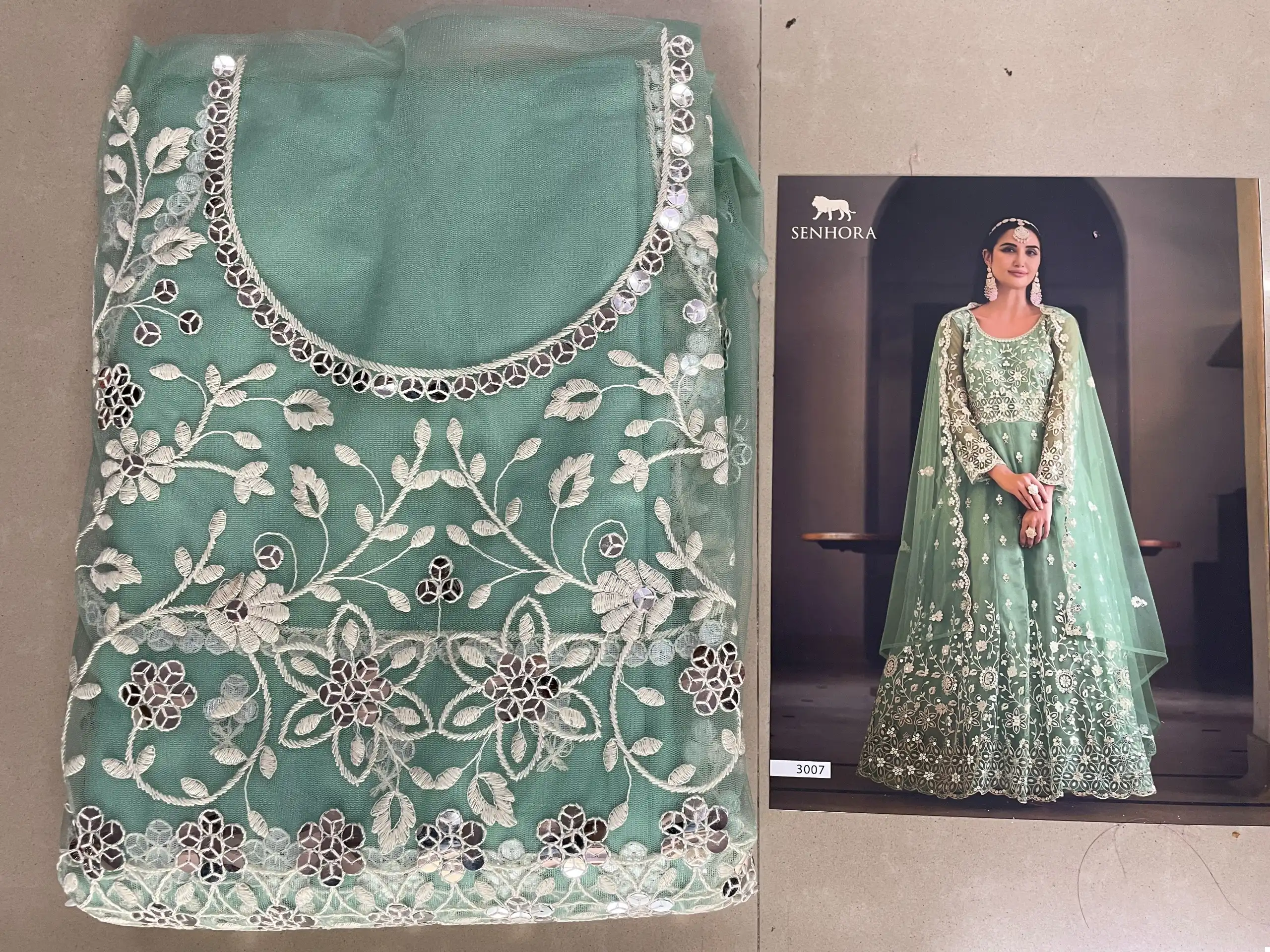Senhora Sarika Butterfly Net Wholesale Anarkali Designer Suits Catalog — Wholesale Salwar Suits, MPA wholesale from Surat - Gallery Image 5