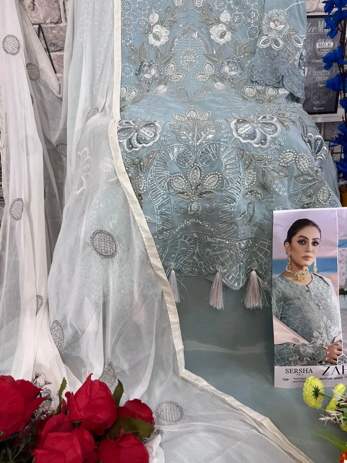 Zaha Sersha Vol 2 Faux Georgette Wholesale Pakistani Salwar Suit Catalog — Wholesale Salwar Suits, MPA wholesale from Surat - Gallery Image 4