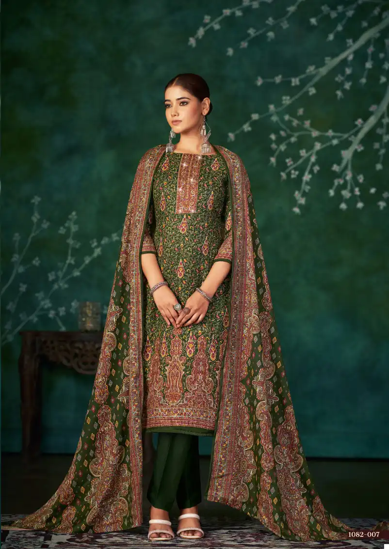 Romani Shafaq 100% Pure Premium Pashmina Wholesale Winter Wear Suits Catalog — Wholesale Salwar Suits, MPA wholesale from Surat - Gallery Image 5