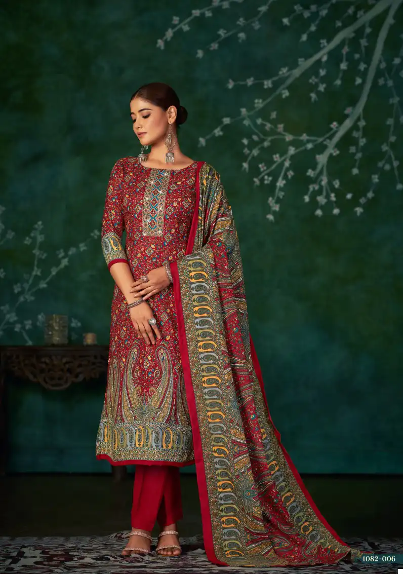 Romani Shafaq 100% Pure Premium Pashmina Wholesale Winter Wear Suits Catalog — Wholesale Salwar Suits, MPA wholesale from Surat - Gallery Image 6