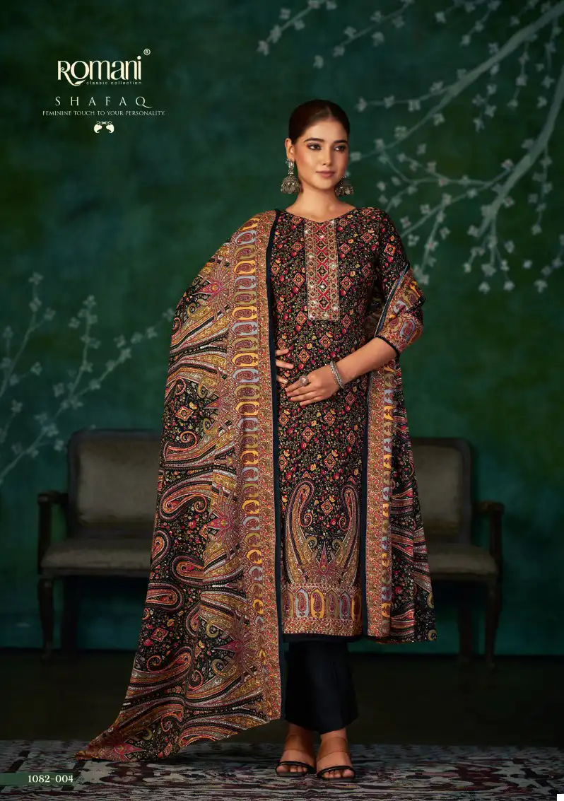 Romani Shafaq 100% Pure Premium Pashmina Wholesale Winter Wear Suits Catalog — Wholesale Salwar Suits, MPA wholesale from Surat - Gallery Image 2