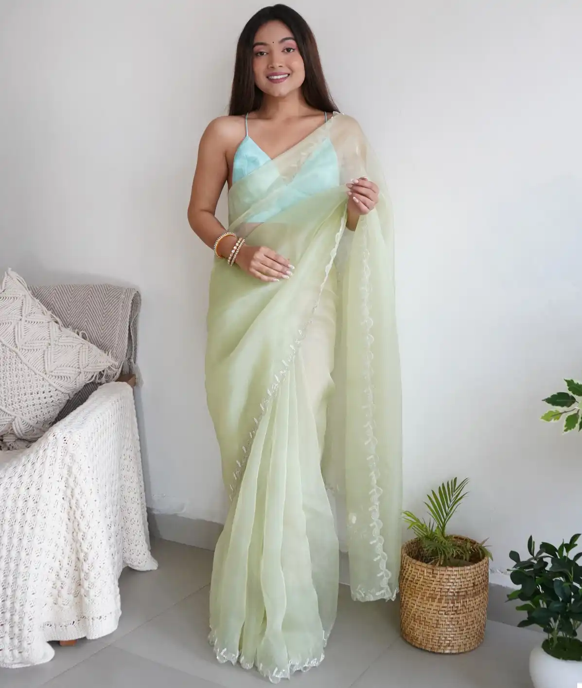 Shree Trends Sheetal Organza Wholesale Fancy Sarees Catalog — Wholesale Sarees, MPA wholesale from Surat — view 1