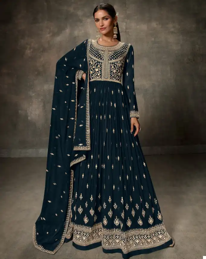 Zisha Sheroz Blooming Faux Georgette Wholesale Designer Salwar Suit Catalog