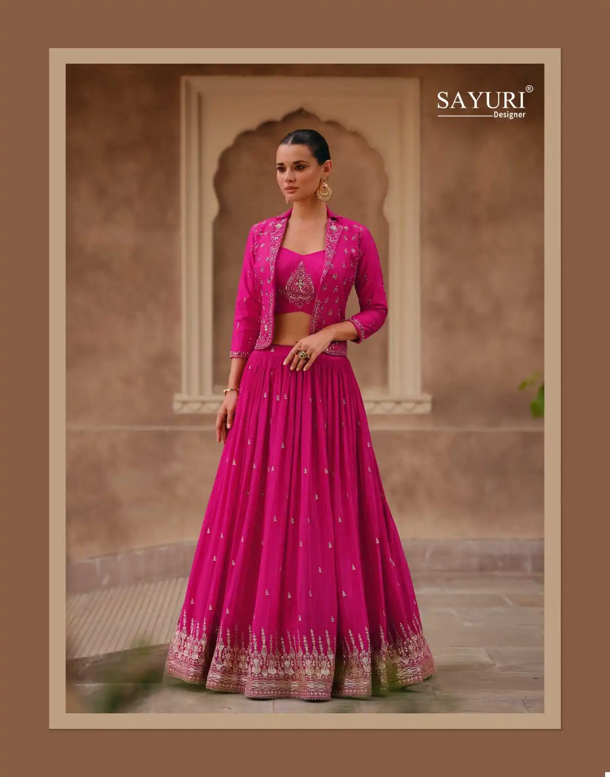 Sayuri Designer Simran Chinon Silk Wholesale Lehenga Catalog - Image 2