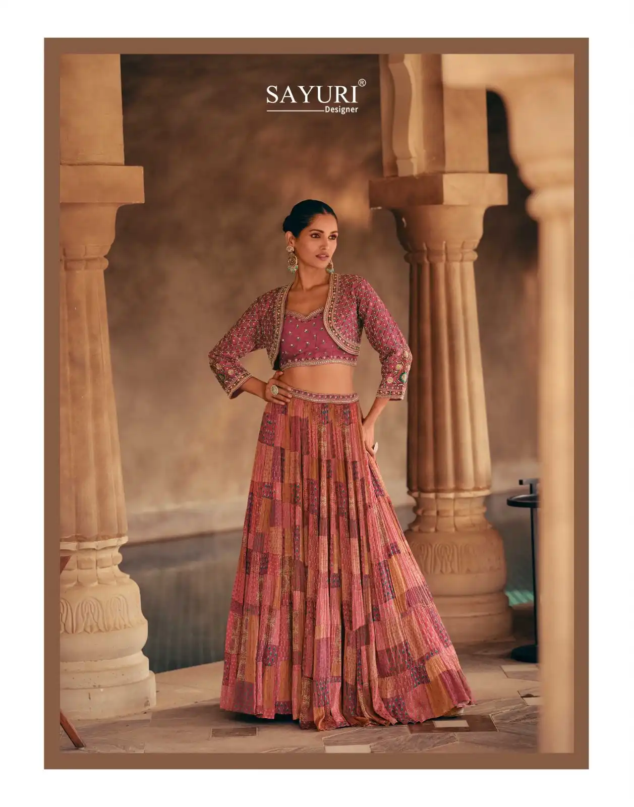 Sayuri Designer Simran Chinon Silk Wholesale Lehenga Catalog - Image 3