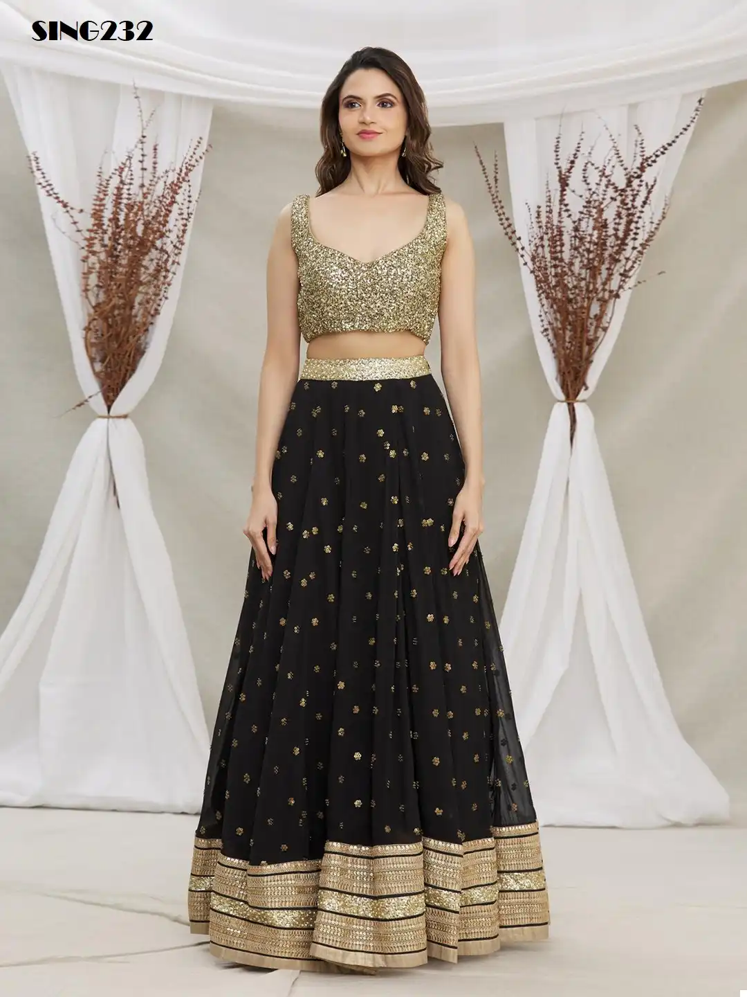 Vardan Ethnic Sing232 Georgette Wholesale Lehenga Catalog — Wholesale Lehenga, MPA wholesale from Surat — view 3