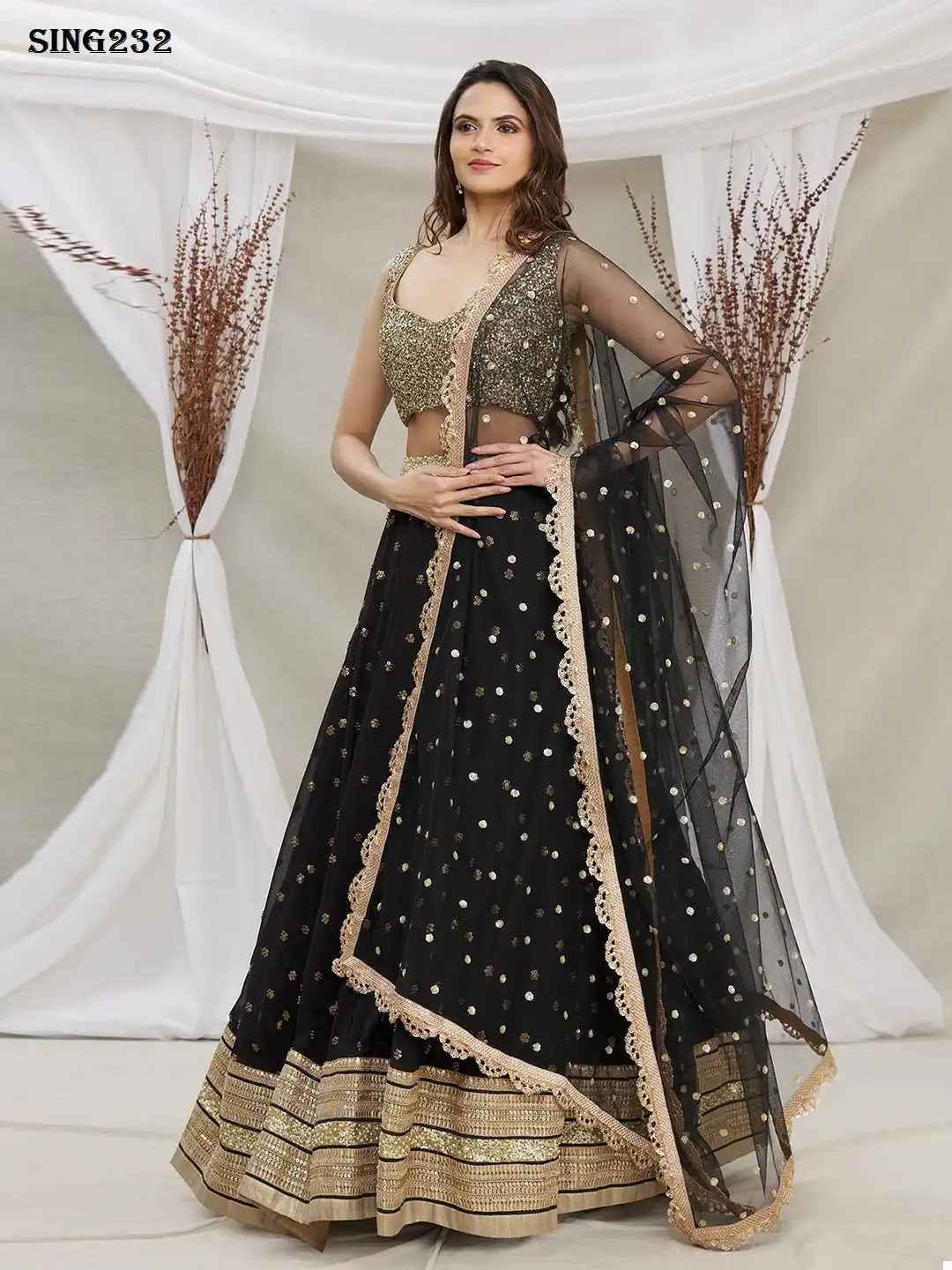 Vardan Ethnic Sing232 Georgette Wholesale Lehenga Catalog — Wholesale Lehenga, MPA wholesale from Surat — view 4
