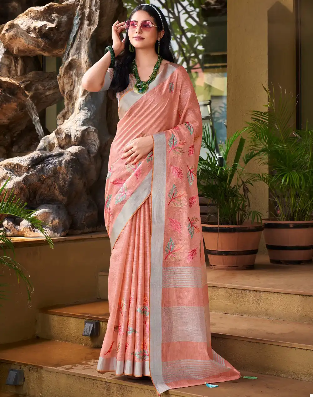 Bunawat Sitare Linen Wholesale Saree Catalog — Wholesale Sarees, MPA wholesale from Surat — view 1