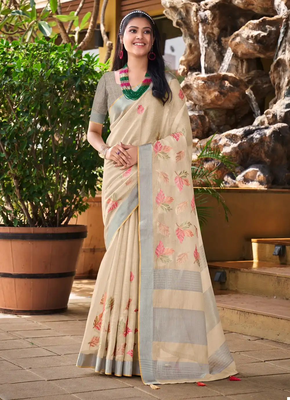 Bunawat Sitare Linen Wholesale Saree Catalog — Wholesale Sarees, MPA wholesale from Surat - Gallery Image 8