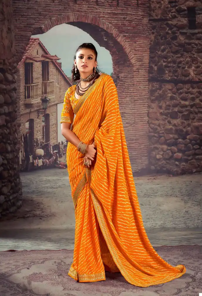 Mahamani Siya Major Georgette Wholesale Saree Catalog — Wholesale Sarees, MPA wholesale from Surat - Gallery Image 5
