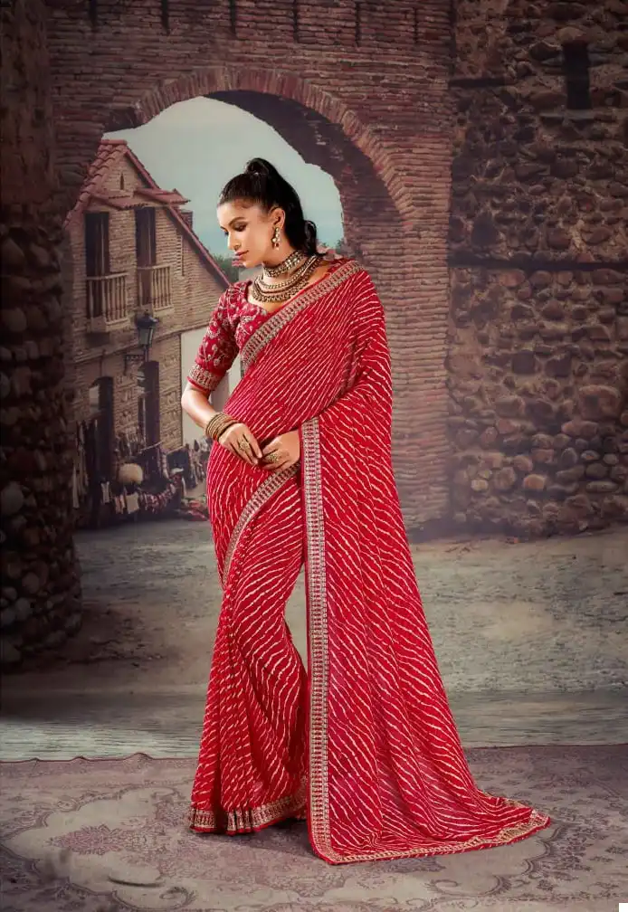 Mahamani Siya Major Georgette Wholesale Saree Catalog — Wholesale Sarees, MPA wholesale from Surat - Gallery Image 6