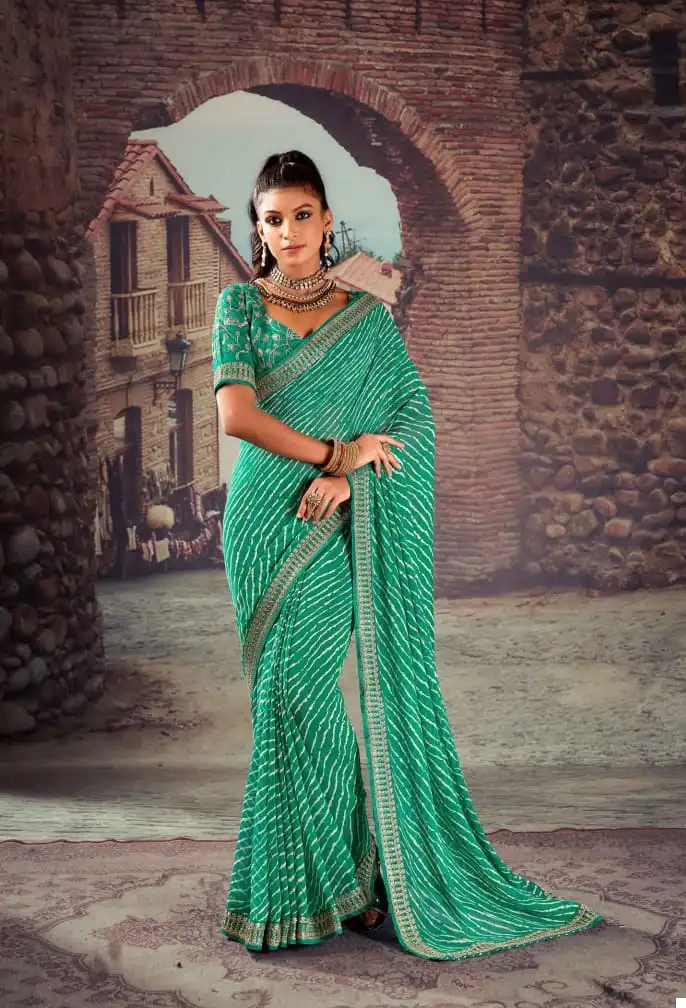 Mahamani Siya Major Georgette Wholesale Saree Catalog — Wholesale Sarees, MPA wholesale from Surat - Gallery Image 8