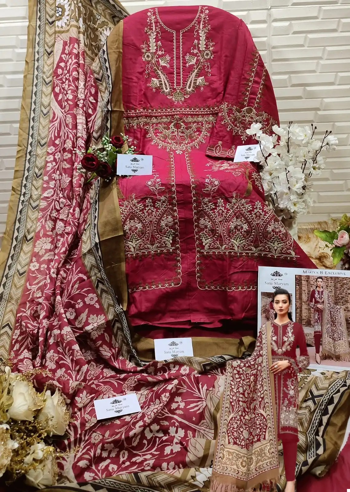 Sana Maryam SM-140 Cotton Wholesale Pakistani Suit Catalog — Wholesale Salwar Suits, MPA wholesale from Surat — view 8
