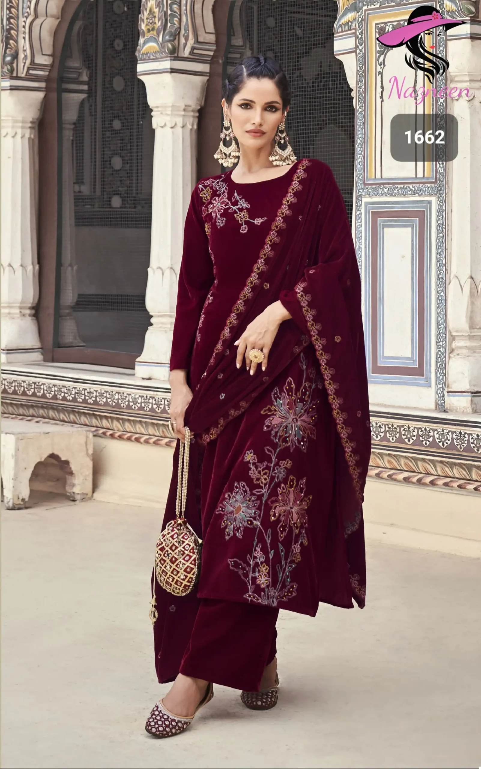 Nazneen Somya Velvet Wholesale Winter Wear Suits Catalog — Wholesale Salwar Suits, MPA wholesale from Surat - Gallery Image 5
