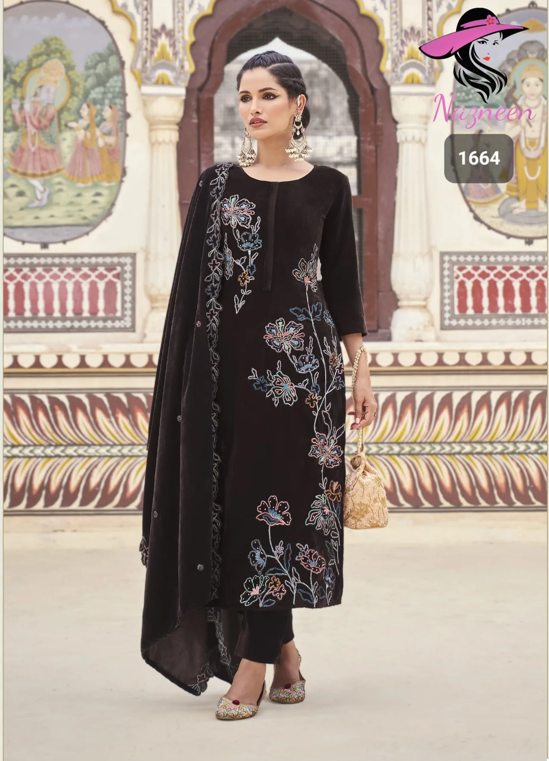 Nazneen Somya Velvet Wholesale Winter Wear Suits Catalog — Wholesale Salwar Suits, MPA wholesale from Surat - Gallery Image 2