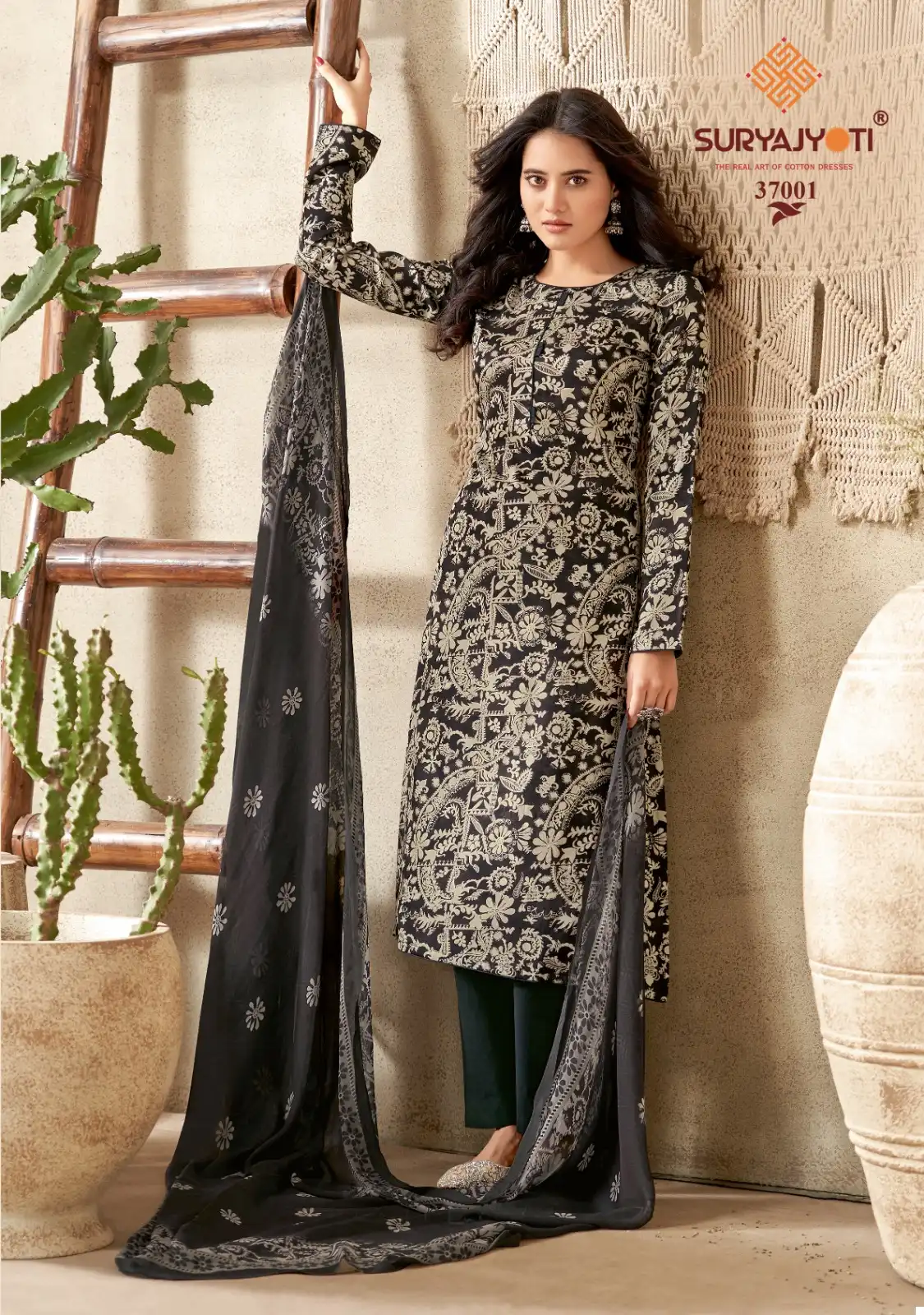Suryajyoti Naishaa Vol 37 Jaam Satin Cotton Wholesale Salwar Suit Catalog — Wholesale Salwar Suits, MPA wholesale from Surat - Gallery Image 5