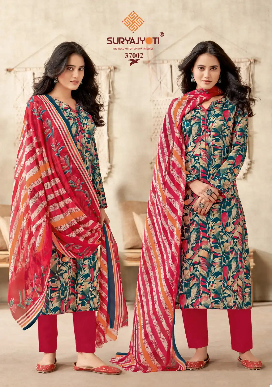 Suryajyoti Naishaa Vol 37 Jaam Satin Cotton Wholesale Salwar Suit Catalog — Wholesale Salwar Suits, MPA wholesale from Surat - Gallery Image 6