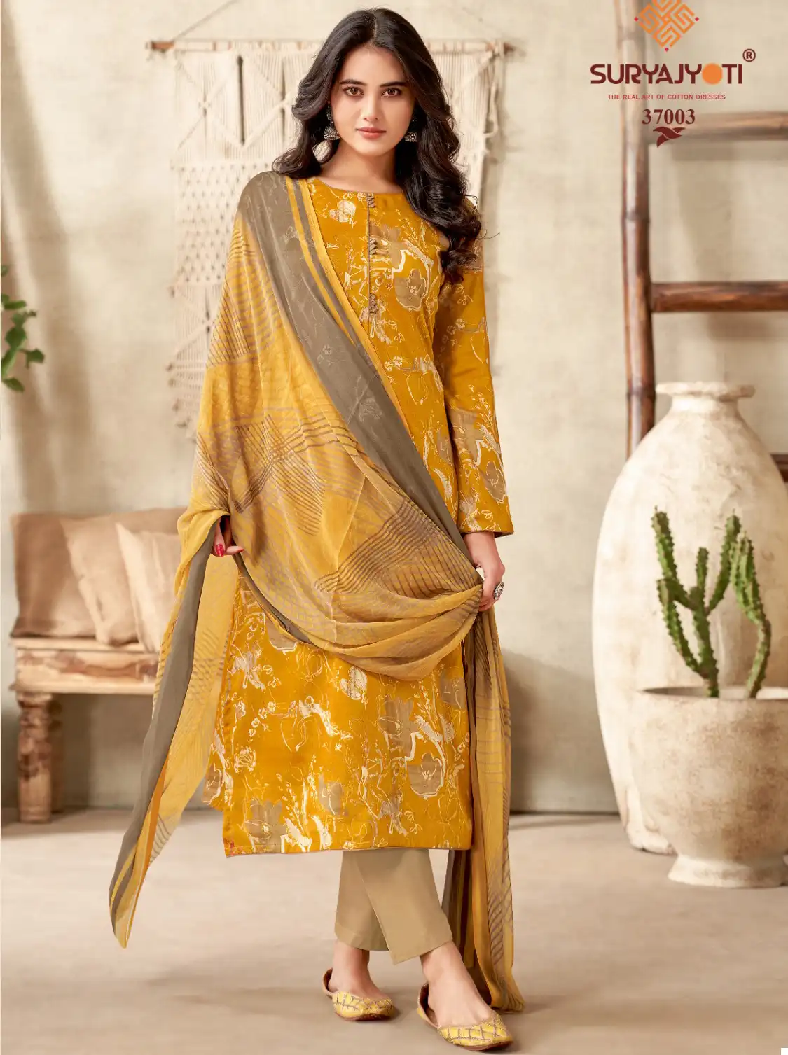 Suryajyoti Naishaa Vol 37 Jaam Satin Cotton Wholesale Salwar Suit Catalog — Wholesale Salwar Suits, MPA wholesale from Surat — view 1