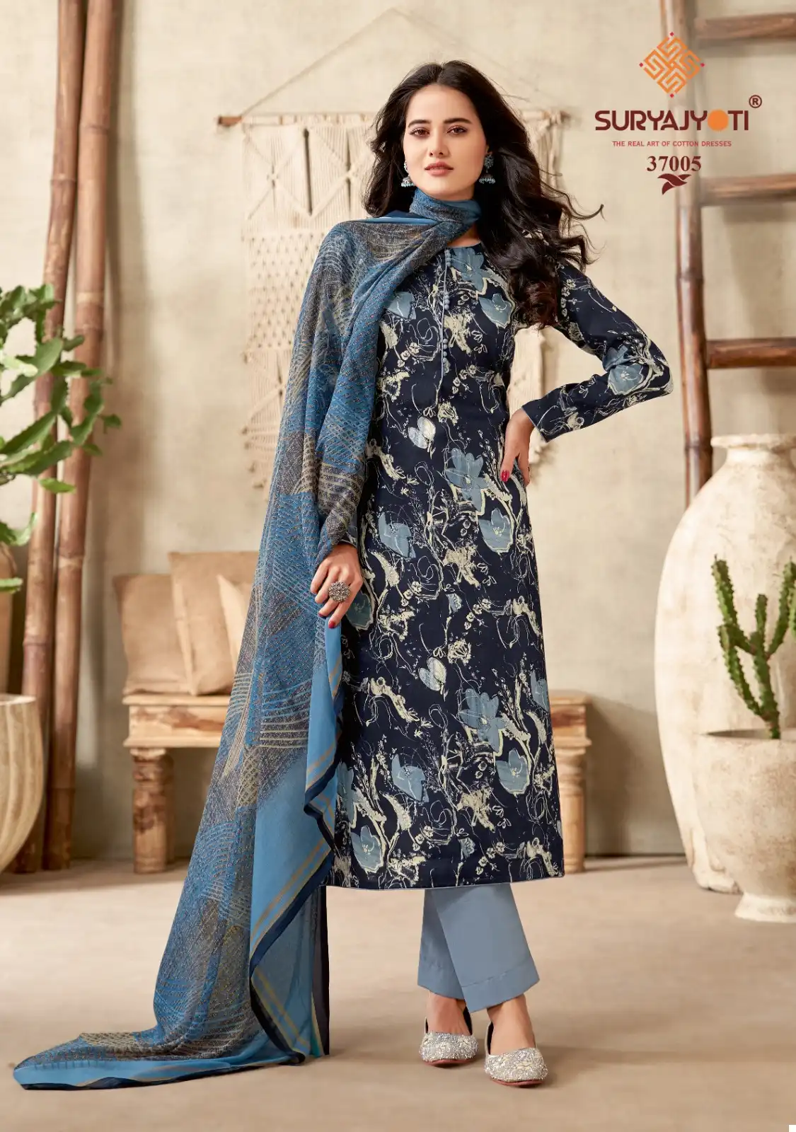 Suryajyoti Naishaa Vol 37 Jaam Satin Cotton Wholesale Salwar Suit Catalog — Wholesale Salwar Suits, MPA wholesale from Surat - Gallery Image 9