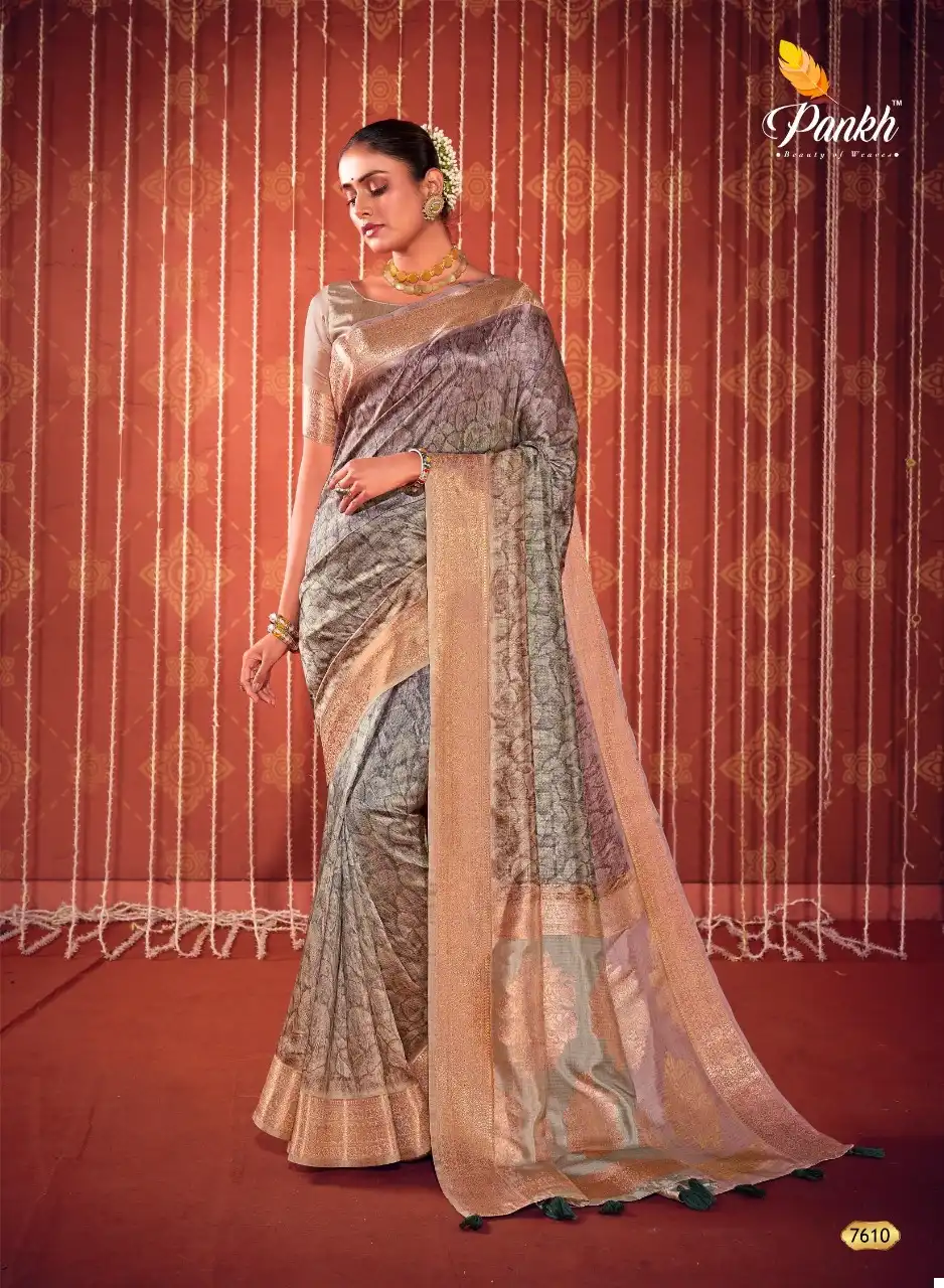 Pankh Swastik Self Checks Wholesale Saree Catalog — Wholesale Sarees, MPA wholesale from Surat - Gallery Image 3