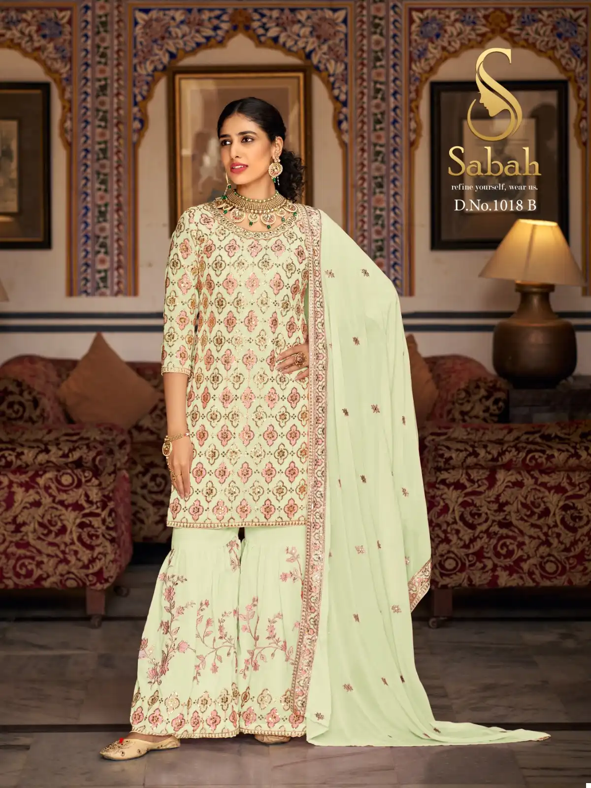 Sabah Kalaki Heavy Faux Georgette Wholesale Designer Salwar Suit Catalog — Wholesale Salwar Suits, MPA wholesale from Surat - Gallery Image 3