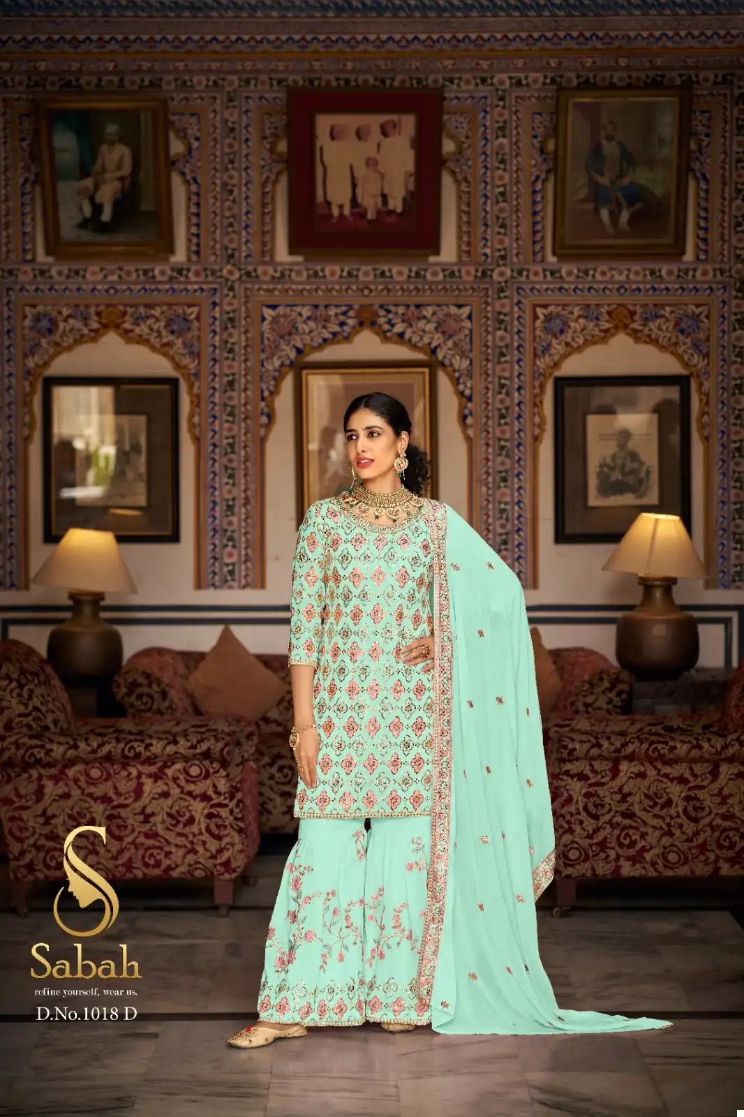 Sabah Kalaki Heavy Faux Georgette Wholesale Designer Salwar Suit Catalog — Wholesale Salwar Suits, MPA wholesale from Surat — view 5