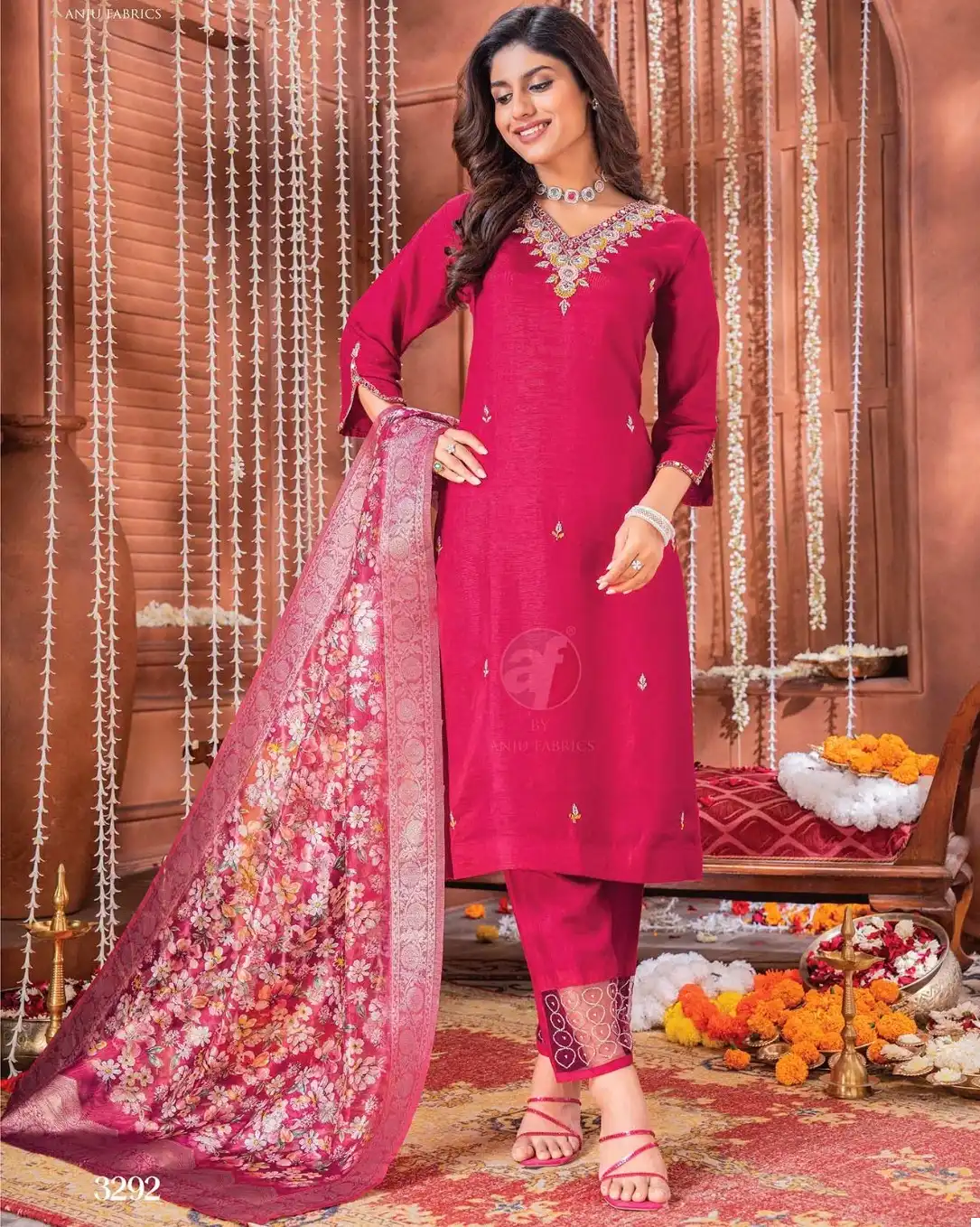 Anju Fabrics Shehnaj Pure Dola Silk Wholesale Designer Readymade Salwar Suit Catalog