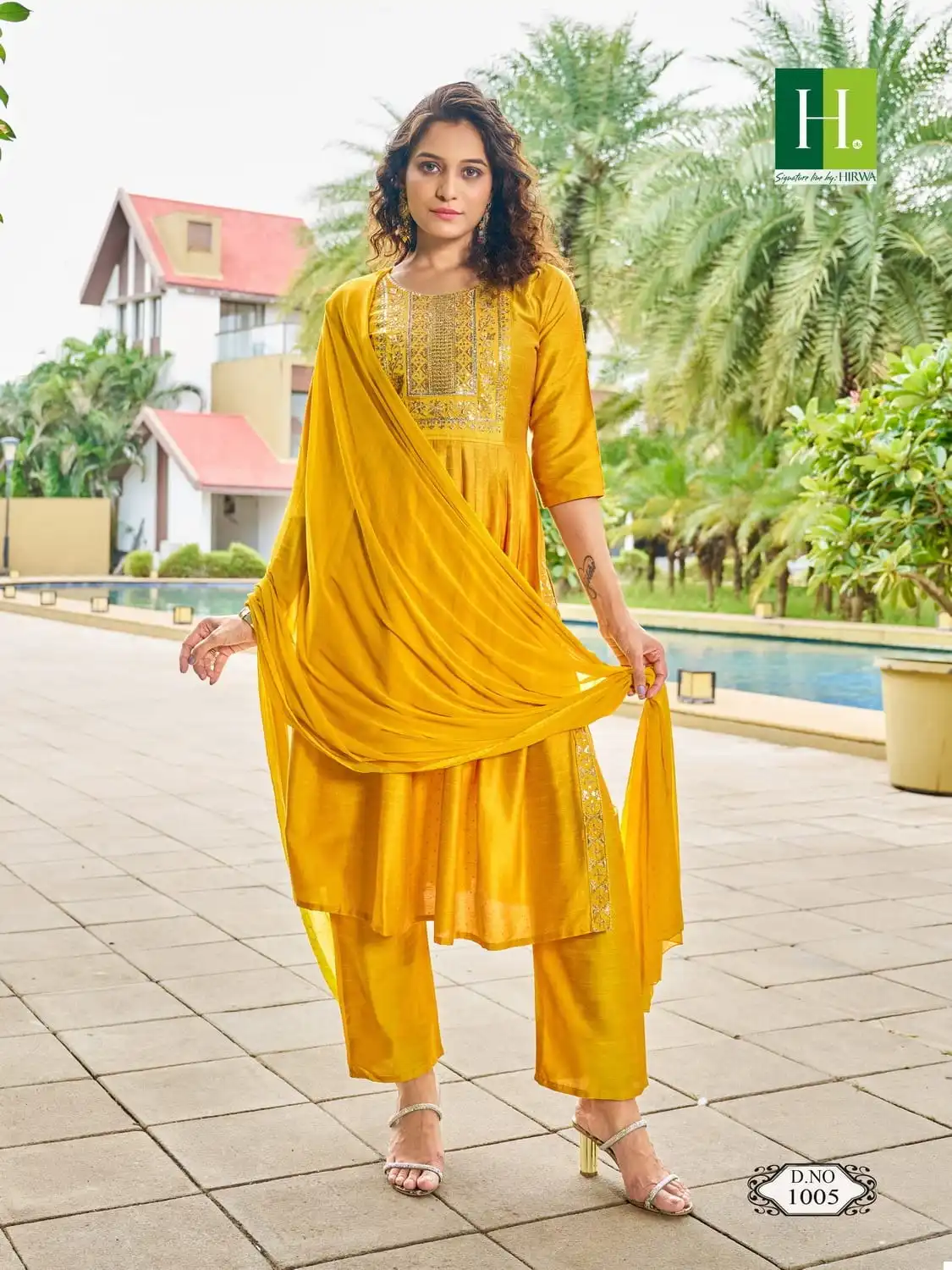 Hirwa Sindoor Vol 2 Long Slub Silk Wholesale Readymade Salwar Suit Catalog — Wholesale Salwar Suits, MPA wholesale from Surat - Gallery Image 3