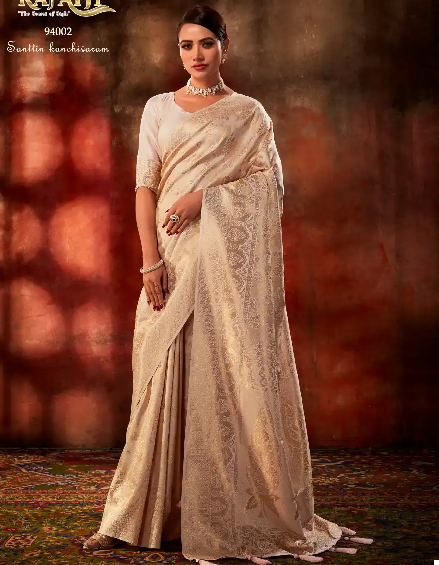 Rajyog Stella Silk Soft Sattin Kanchivaram Silk Wholesale Sarees Catalog