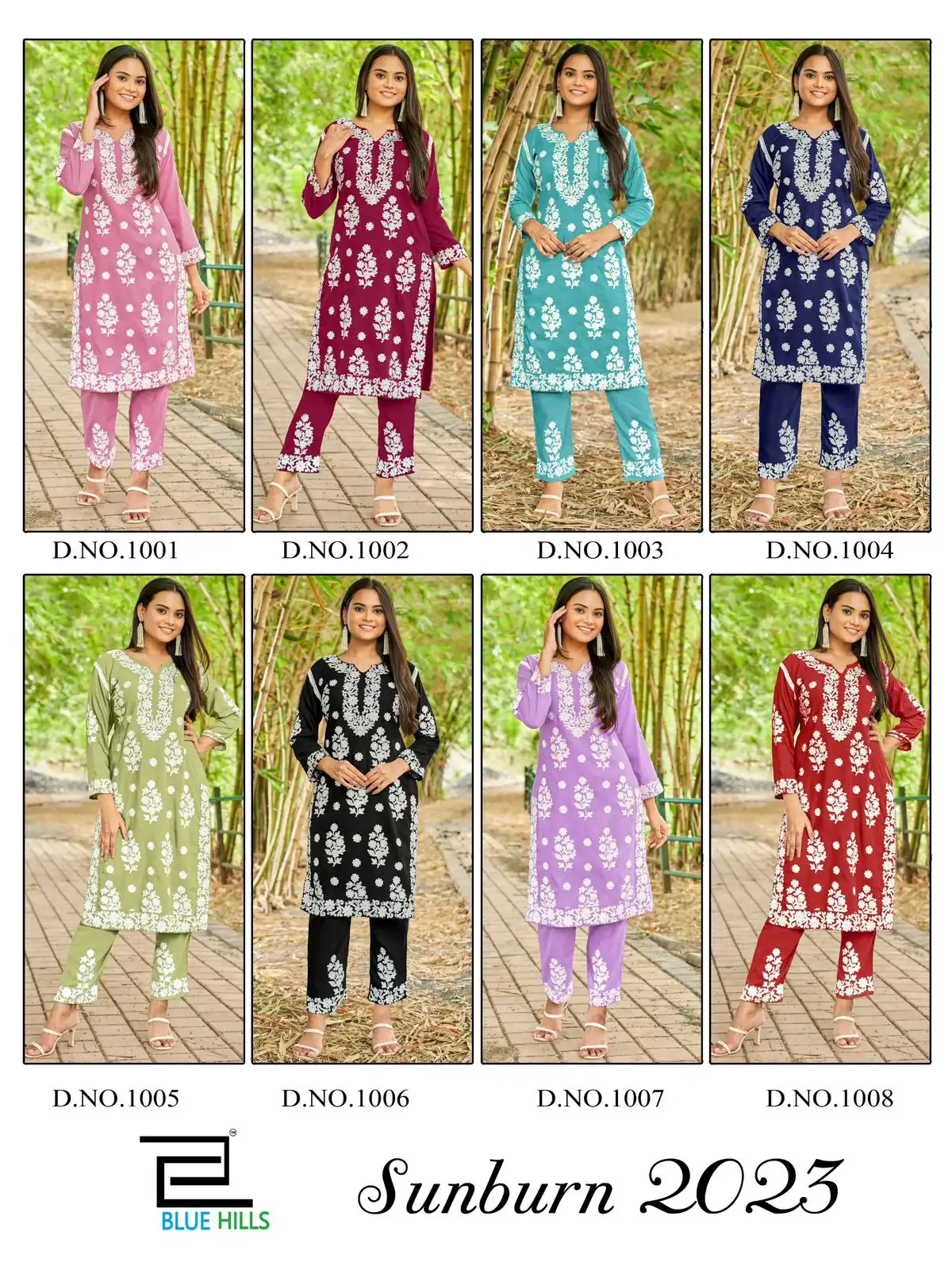 Blue Hills Sunburn-2023 14 Kg Rayon Wholesale Kurti With Pant Catalog — Wholesale Kurtis, Blue Hills wholesale from Surat — view 9