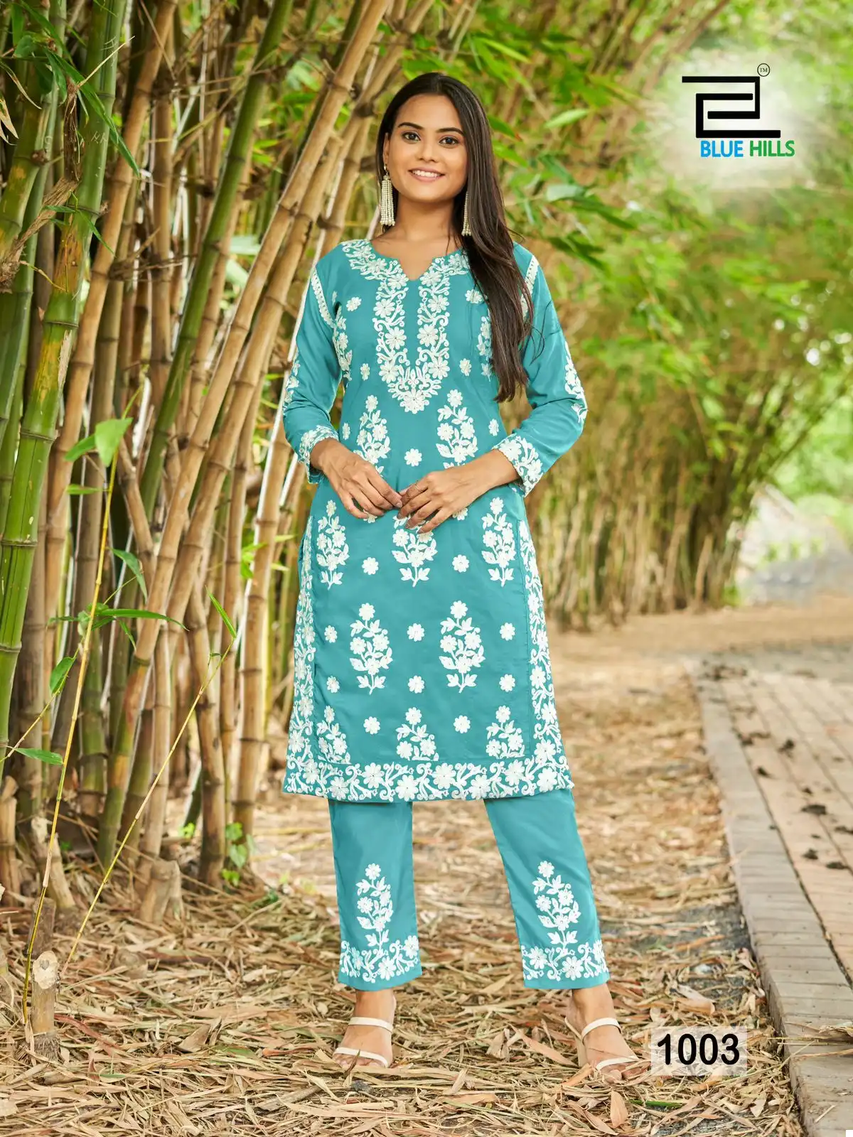 Blue Hills Sunburn-2023 14 Kg Rayon Wholesale Kurti With Pant Catalog — Wholesale Kurtis, Blue Hills wholesale from Surat - Gallery Image 3