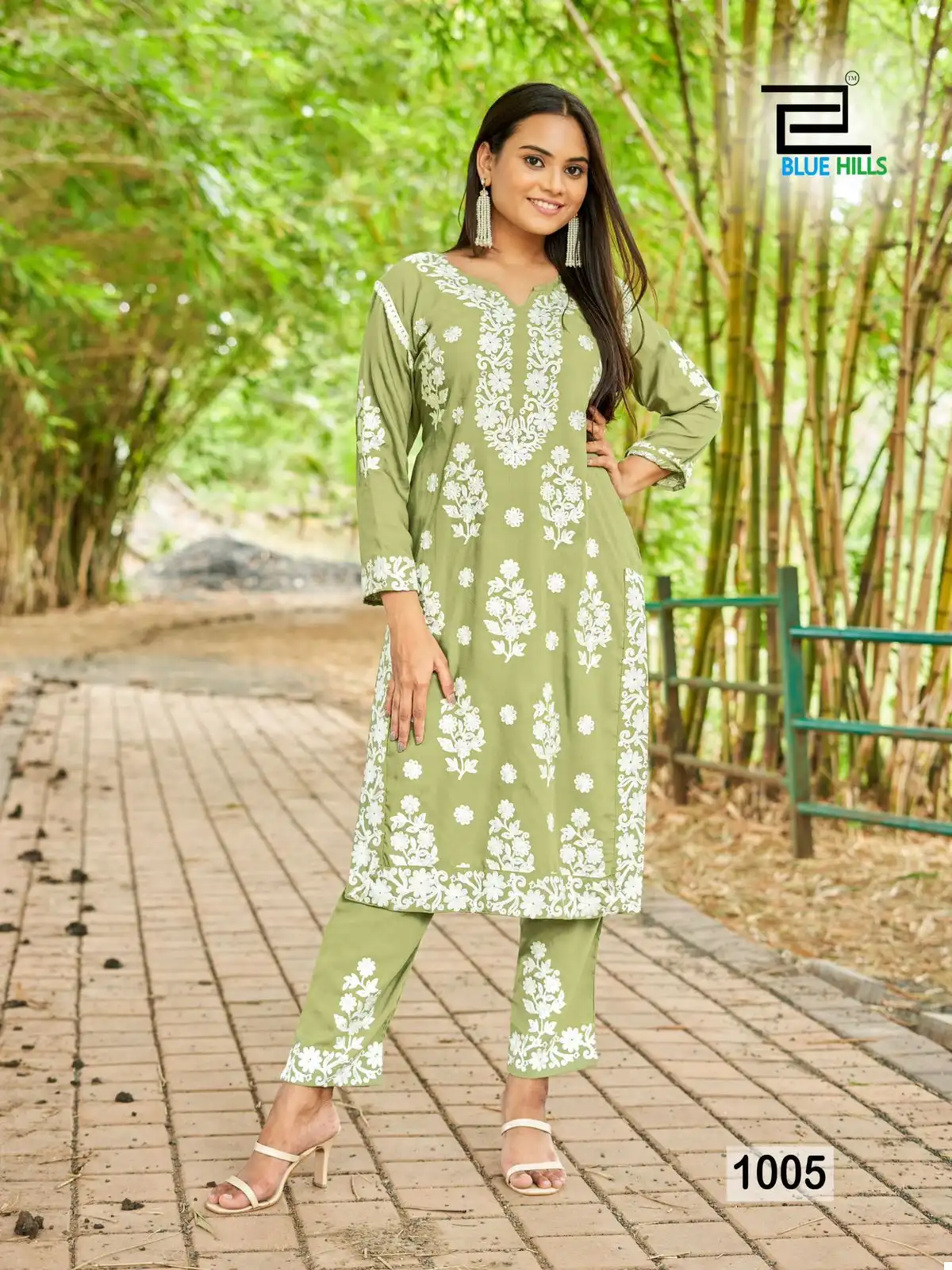 Blue Hills Sunburn-2023 14 Kg Rayon Wholesale Kurti With Pant Catalog — Wholesale Kurtis, Blue Hills wholesale from Surat - Gallery Image 4