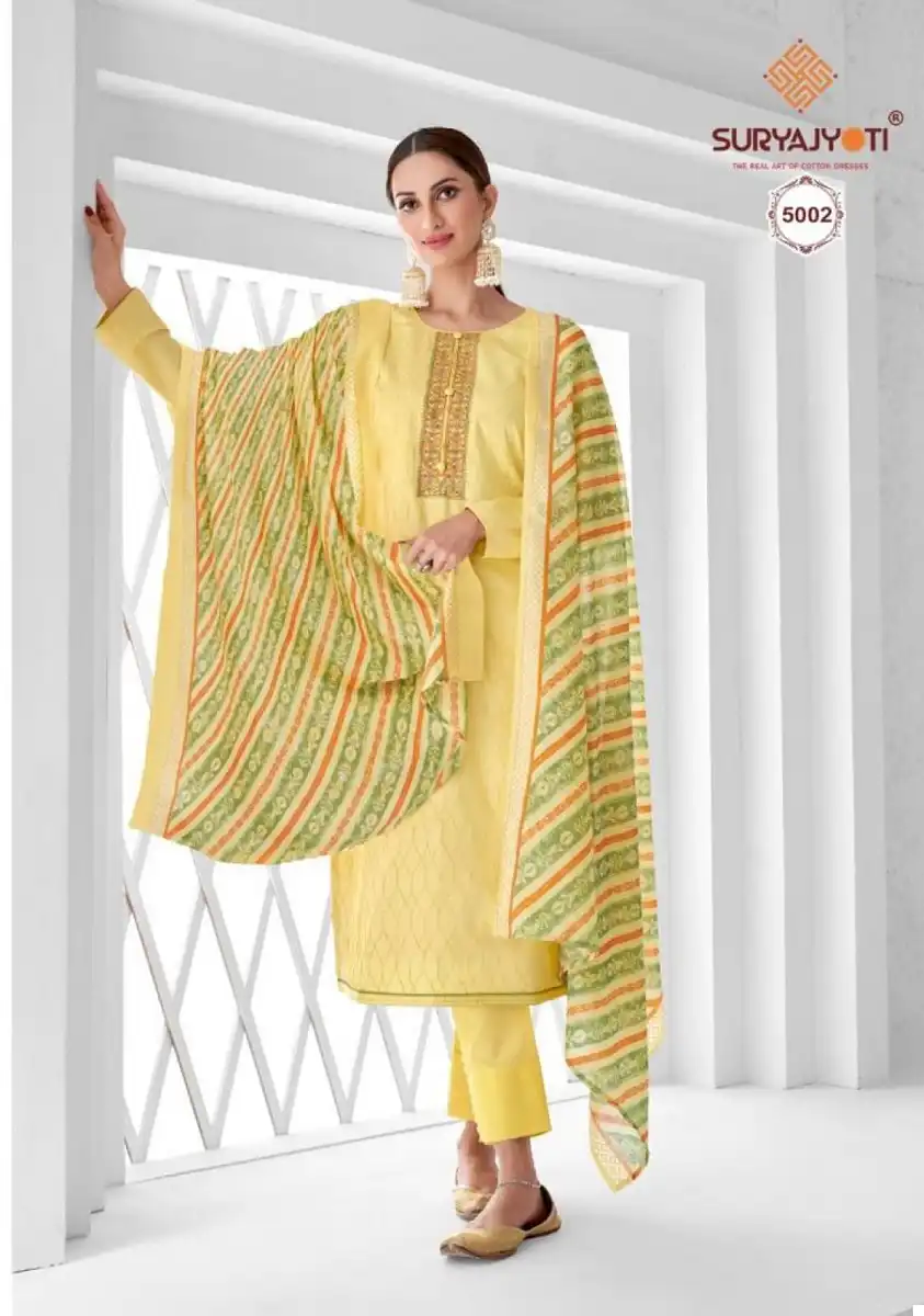 Suryajyoti Nushrat Vol-5 Heavy Jaam Satin Wholesale Salwar Suit Catalog — Wholesale Salwar Suits, MPA wholesale from Surat - Gallery Image 6