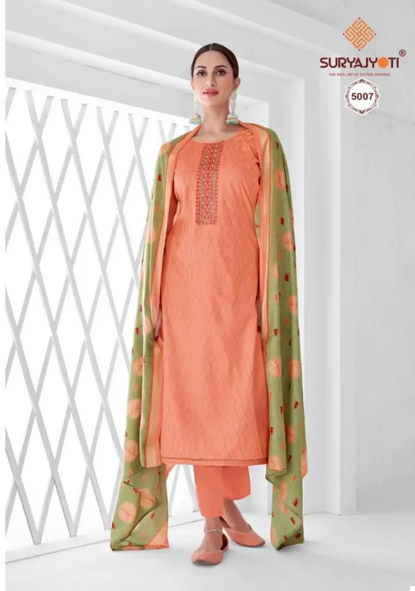 Suryajyoti Nushrat Vol-5 Heavy Jaam Satin Wholesale Salwar Suit Catalog — Wholesale Salwar Suits, MPA wholesale from Surat - Gallery Image 4