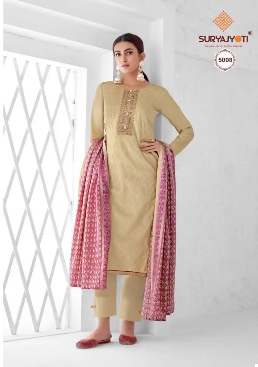Suryajyoti Nushrat Vol-5 Heavy Jaam Satin Wholesale Salwar Suit Catalog — Wholesale Salwar Suits, MPA wholesale from Surat - Gallery Image 11