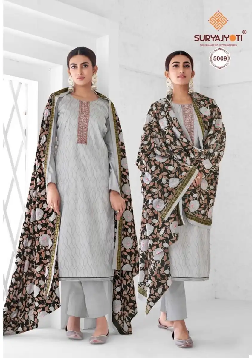Suryajyoti Nushrat Vol-5 Heavy Jaam Satin Wholesale Salwar Suit Catalog — Wholesale Salwar Suits, MPA wholesale from Surat - Gallery Image 3