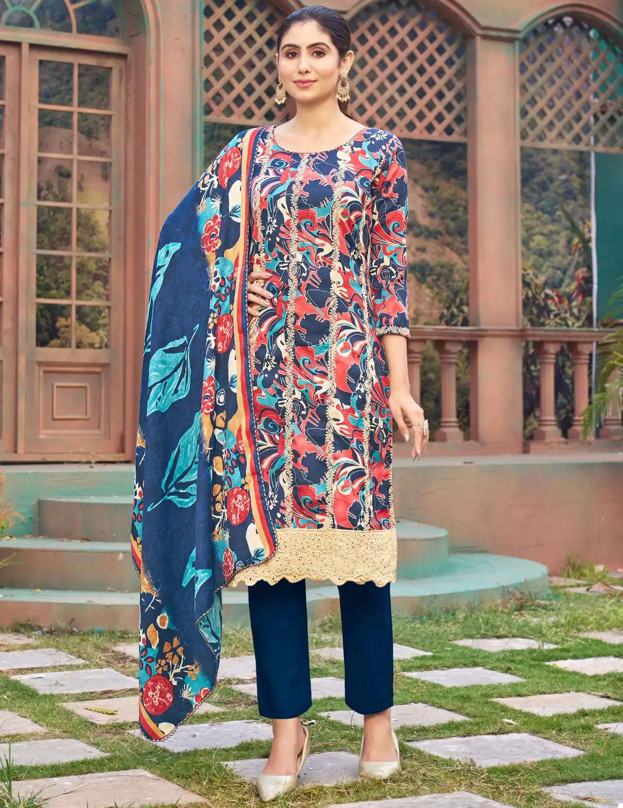 Bipson Thar-2408 Pure Pashmina Wholesale Winter Wear Suits Catalog — Wholesale Salwar Suits, MPA wholesale from Surat — view 1