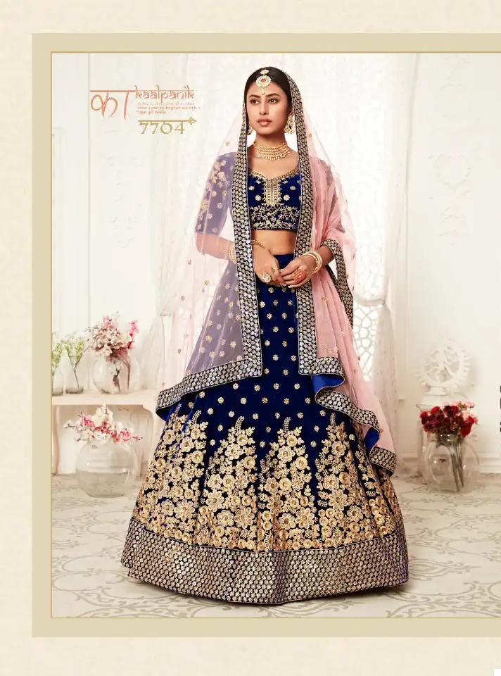 Zeel Traditional Vol-2 Velvet Wholesale Designer Lehenga Catalog — Wholesale Lehenga, MPA wholesale from Surat - Gallery Image 2