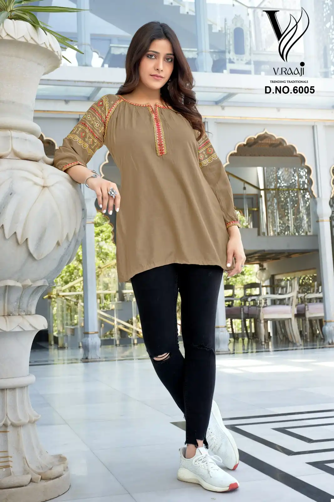 V. Raaji Topsy Viscose Rayon Wholesale Short Top Catalog - Image 2